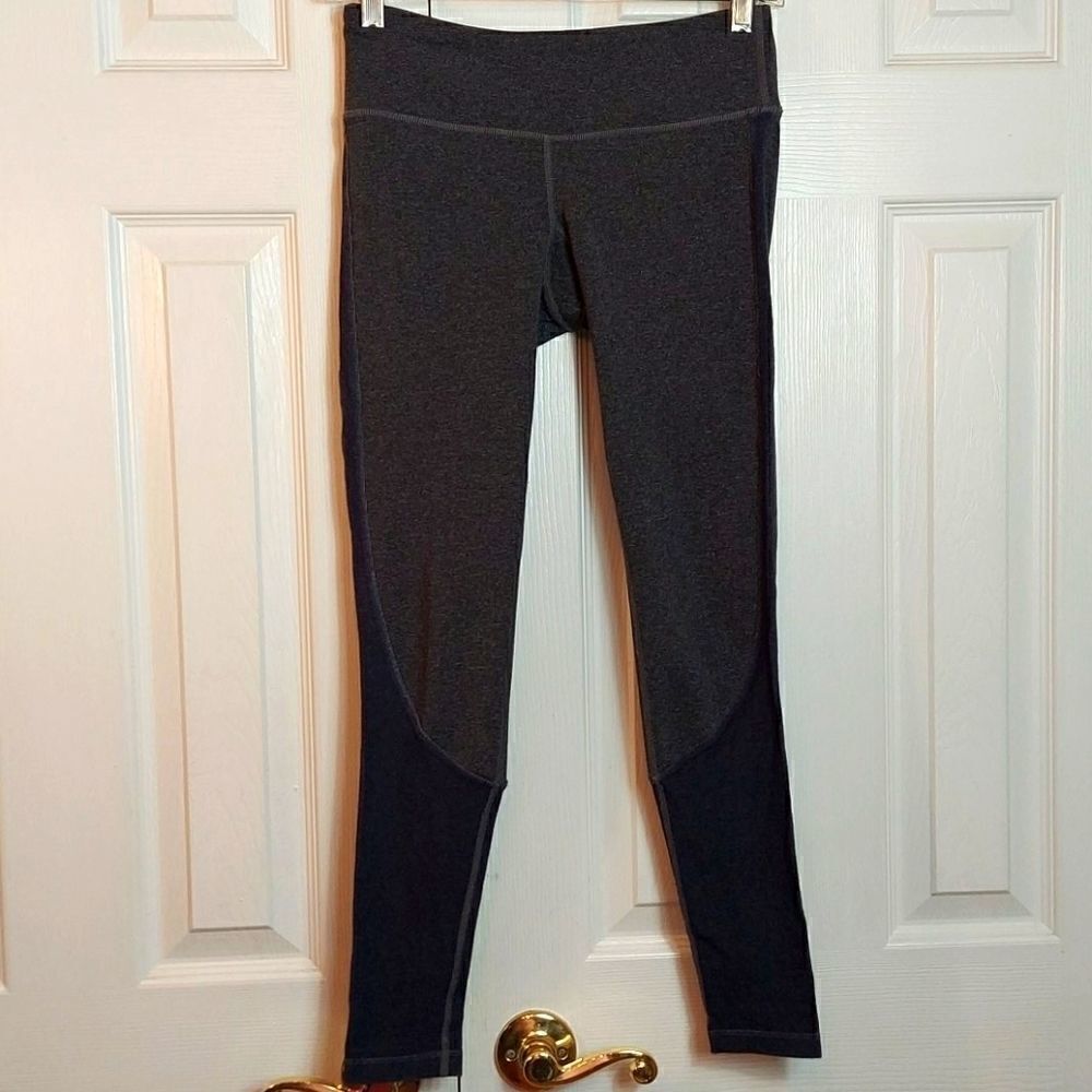 Splits59 Gray Purple Colorblock Leggings Sz S